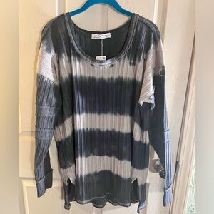 Free People  Long sleeve tye dye shirt.